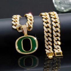 Gleammerch Oregon Ducks Necklace Bling Gifts For Fans