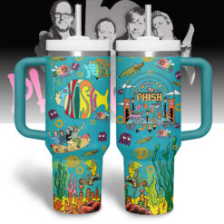 Gleammerch Phish Custom Stanley Quencher 40oz Stainless Steel Tumbler With Handle