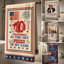 Gleammerch Phish Bath Towels for Kids and Adults