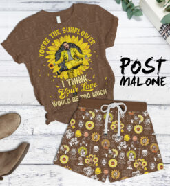 Gleammerch Post Malone Short Pajamas Set