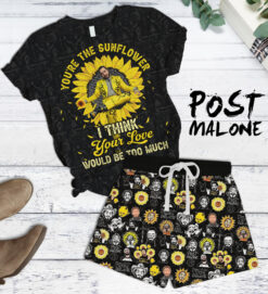 Gleammerch Post Malone Short Pajamas Set