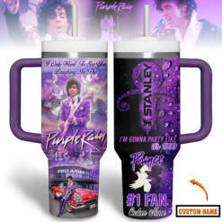 Gleammerch Prince Custom Stanley Quencher 40oz Stainless Steel Tumbler With Handle