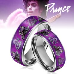 Gleammerch Prince Silver Tungsten Couples Rings