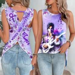 Gleammerch Prince Cut Out Wrap Back Tank Top