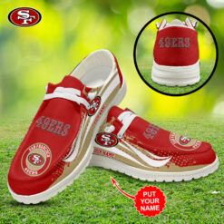 Gleammerch San Francisco 49ers Personalized Hey Dude Shoes For Men And Women