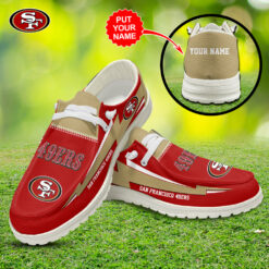Gleammerch San Francisco 49ers Personalized Hey Dude Shoes For Men And Women