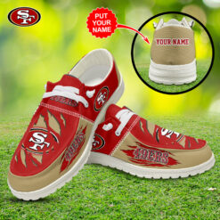 Gleammerch San Francisco 49ers Personalized Hey Dude Shoes For Men And Women