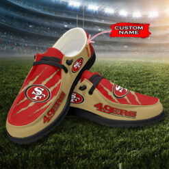 Gleammerch San Francisco 49ers Personalized Hey Dude Shoes For Men And Women