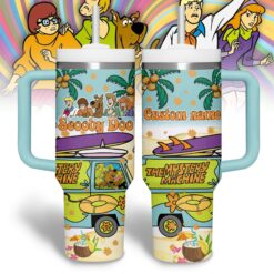 Gleammerch Scooby-Doo Custom Stanley Quencher 40oz Stainless Steel Tumbler With Handle