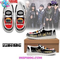 Gleammerch Scorpions Rockband Personalized Personalized Hey Dude Shoes For Men And Women