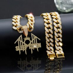 Gleammerch Sleep Token Necklace Bling Gifts For Fans