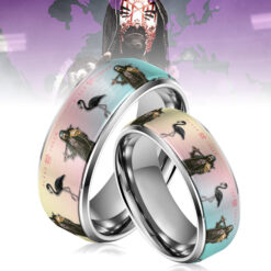 Gleammerch Sleep Token Silver Tungsten Couples Rings