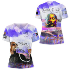 Gleammerch Snoop Dogg V-neck T-Shirt Gift For Fan