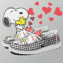 Gleammerch Snoopy Personalized Hey Dude Shoes For Men And Women