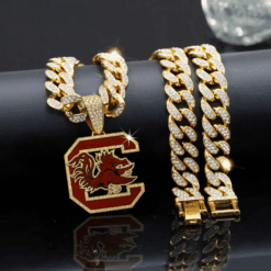 Gleammerch South Carolina Gamecocks Necklace Bling Gifts For Fans