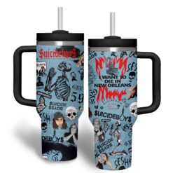 Gleammerch Suicideboys Custom Stanley Quencher 40oz Stainless Steel Tumbler With Handle