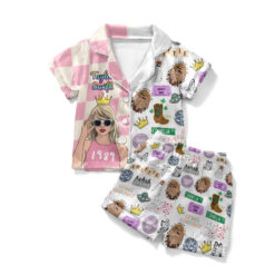 Gleammerch Taylor Swift Kid Summer Pajamas Short Set