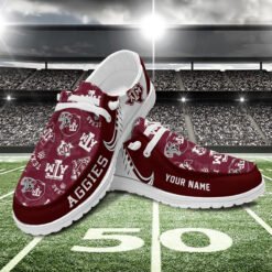 Gleammerch Texas A&M Aggies Personalized Hey Dude Shoes For Men And Women