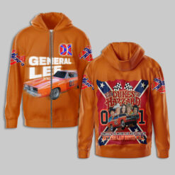 Gleammerch The Dukes of Hazzard Zip Hoodie Gift For Fan