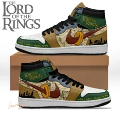 Gleammerch The Lord Of The Rings AJ1 High Sneakers Shoes For Men And Women