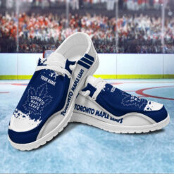 Gleammerch Toronto Maple Leafs Personalized Hey Dude Shoes For Men And Women