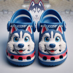 Gleammerch UConn Huskies Sport Crocs Crocband Clogs Shoes Comfortable For Men Women and Kids