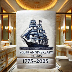 Gleammerch US Navy Bath Towels for Kids and Adults