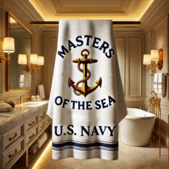 Gleammerch US Navy Bath Towels for Kids and Adults
