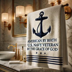 Gleammerch US Navy Bath Towels for Kids and Adults