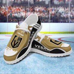 Gleammerch Vegas Golden Knights Personalized Hey Dude Shoes For Men And Women