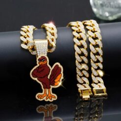 Gleammerch Virginia Tech Hokies Necklace Bling Gifts For Fans