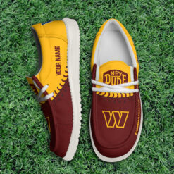 Gleammerch Washington Commanders Personalized Hey Dude Shoes For Men And Women