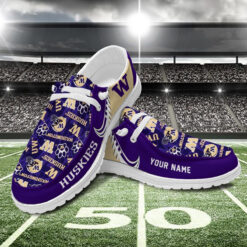 Gleammerch Washington Huskies Personalized Hey Dude Shoes For Men And Women