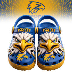 Gleammerch West Coast Eagles Sport Crocs Crocband Clogs Shoes Comfortable For Men Women and Kids