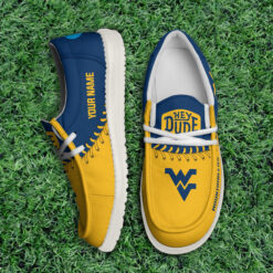 Gleammerch West Virginia Mountaineers Personalized Hey Dude Shoes For Men And Women