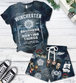 Gleammerch Winchester Brothers Short Pajamas Set