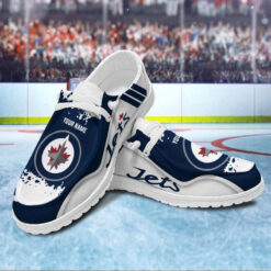 Gleammerch Winnipeg Jets Personalized Hey Dude Shoes For Men And Women