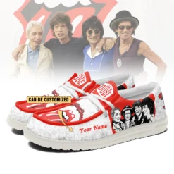 Gleammerch The Rolling Stones Personalized Hey Dude Shoes For Men And Women