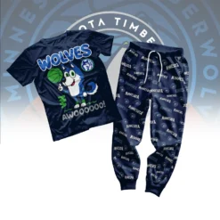 Gleammerch Minnesota Timberwolves x NBA Pajamas Set Gift For Fan