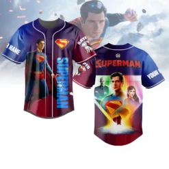 Gleammerch Superman Baseball Jersey For Fans