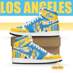 Gleammerch Los Angeles Chargers AJ1 High Sneakers Shoes For Men And Women
