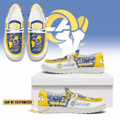 Gleammerch Los Angeles Rams Personalized Hey Dude Shoes For Men And Women