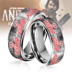 Gleammerch Andor Season 2 Silver Tungsten Rings Gift For Fans