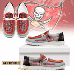 Gleammerch Tampa Bay Buccaneers Personalized Hey Dude Shoes For Men And Women