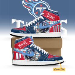 Gleammerch Tennessee Titans AJ1 High Sneakers Shoes For Men And Women