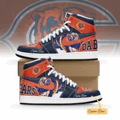 Gleammerch Chicago Bears AJ1 High Sneakers Shoes For Men And Women