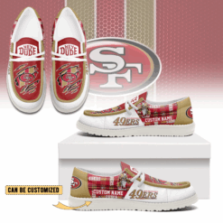 Gleammerch San Francisco 49ers Personalized Hey Dude Shoes For Men And Women