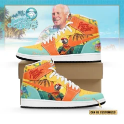 Gleammerch Jimmy Buffett AJ1 High Sneakers Shoes For Men And Women