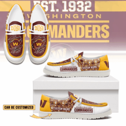 Gleammerch Washington Commanders Personalized Hey Dude Shoes For Men And Women