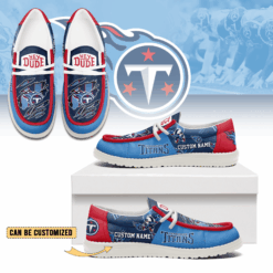 Gleammerch Tennessee Titans Personalized Hey Dude Shoes For Men And Women